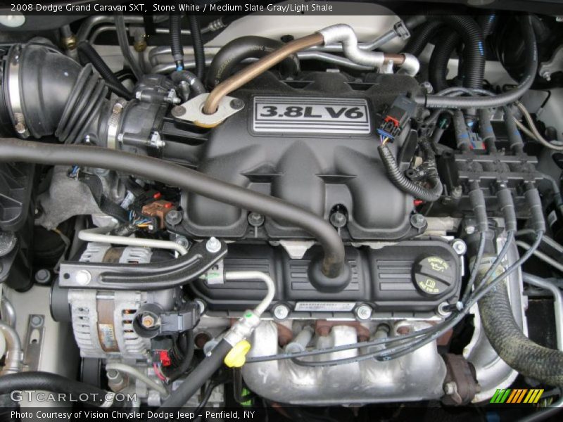 Stone White / Medium Slate Gray/Light Shale 2008 Dodge Grand Caravan SXT