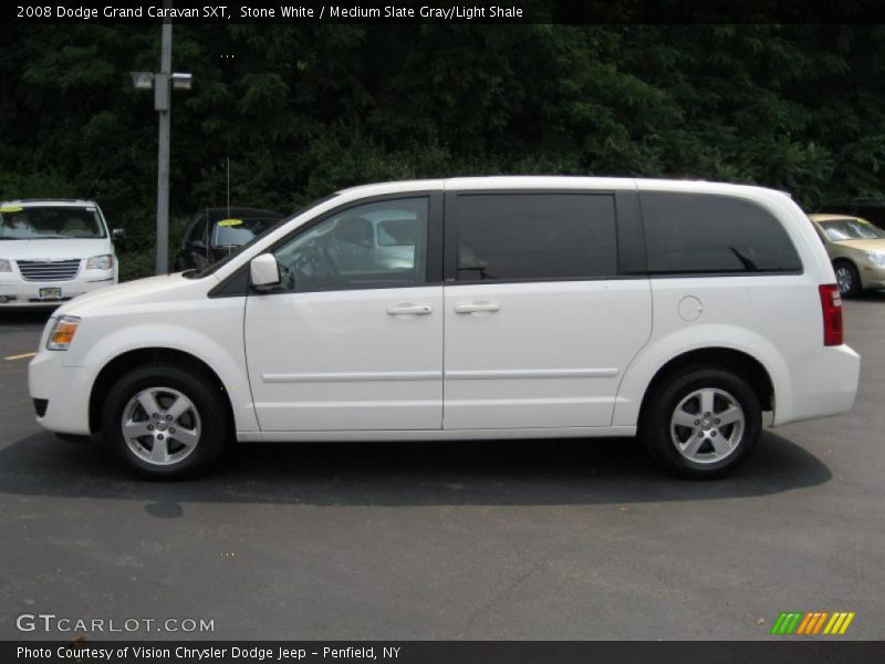 Stone White / Medium Slate Gray/Light Shale 2008 Dodge Grand Caravan SXT