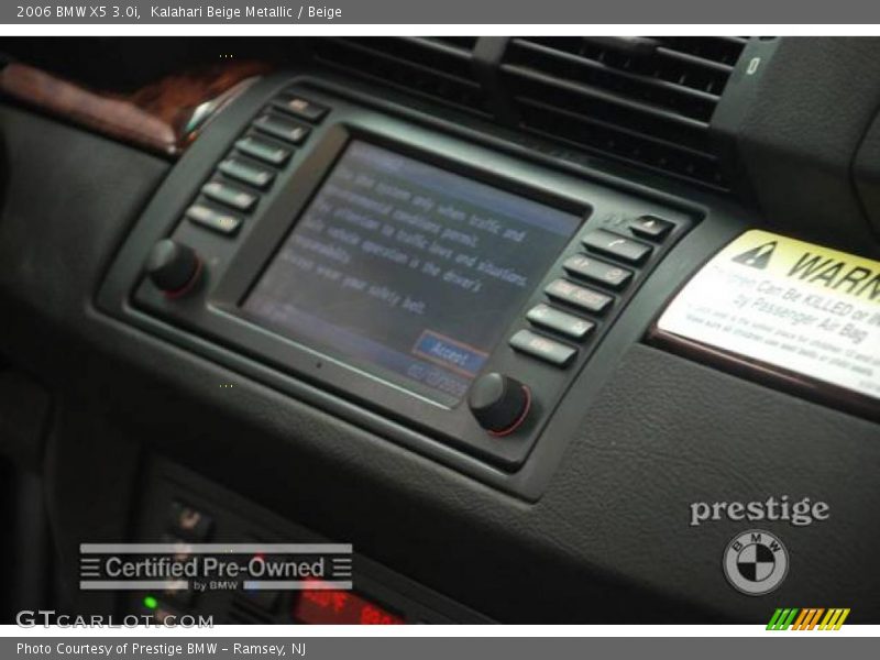 Kalahari Beige Metallic / Beige 2006 BMW X5 3.0i