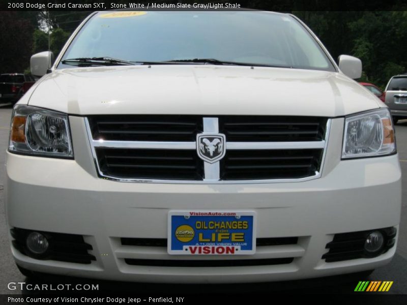 Stone White / Medium Slate Gray/Light Shale 2008 Dodge Grand Caravan SXT