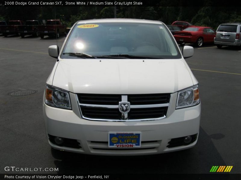 Stone White / Medium Slate Gray/Light Shale 2008 Dodge Grand Caravan SXT