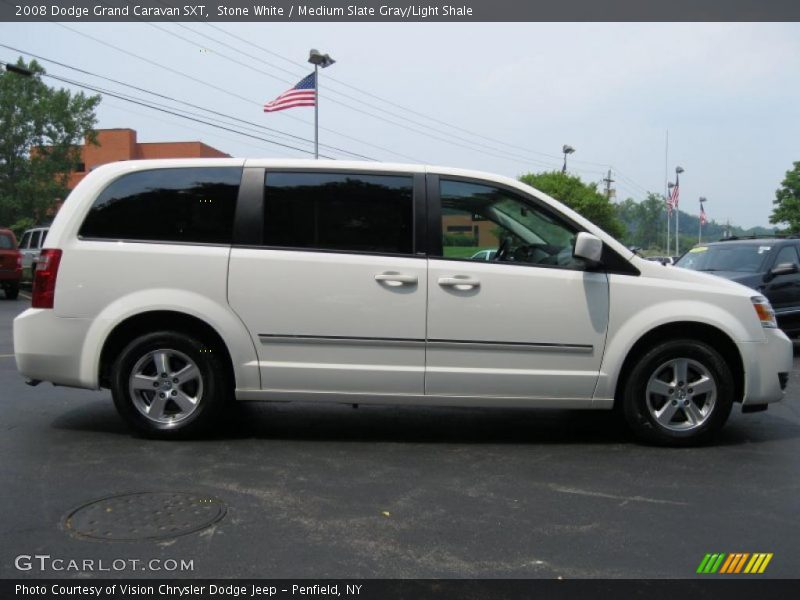 Stone White / Medium Slate Gray/Light Shale 2008 Dodge Grand Caravan SXT