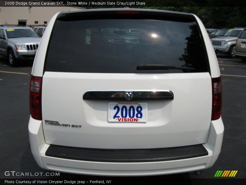 Stone White / Medium Slate Gray/Light Shale 2008 Dodge Grand Caravan SXT