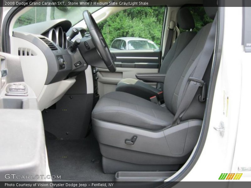 Stone White / Medium Slate Gray/Light Shale 2008 Dodge Grand Caravan SXT