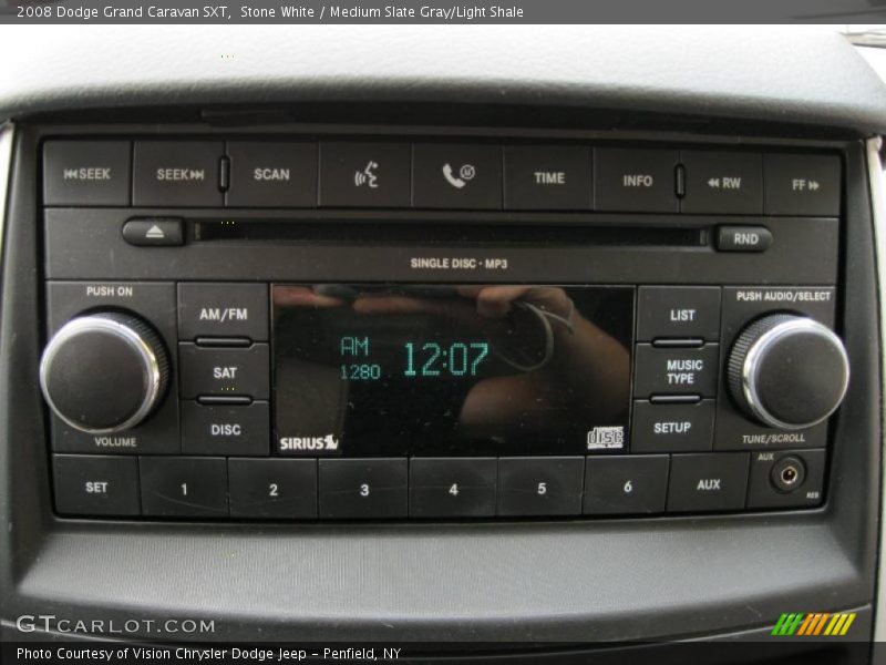 Stone White / Medium Slate Gray/Light Shale 2008 Dodge Grand Caravan SXT