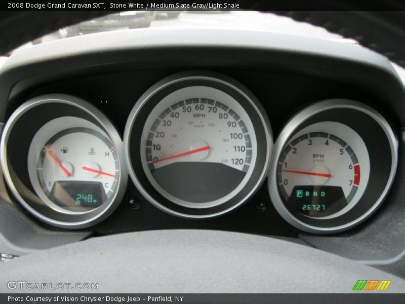 Stone White / Medium Slate Gray/Light Shale 2008 Dodge Grand Caravan SXT