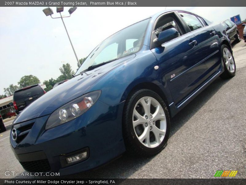 Phantom Blue Mica / Black 2007 Mazda MAZDA3 s Grand Touring Sedan