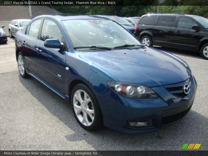 Phantom Blue Mica / Black 2007 Mazda MAZDA3 s Grand Touring Sedan