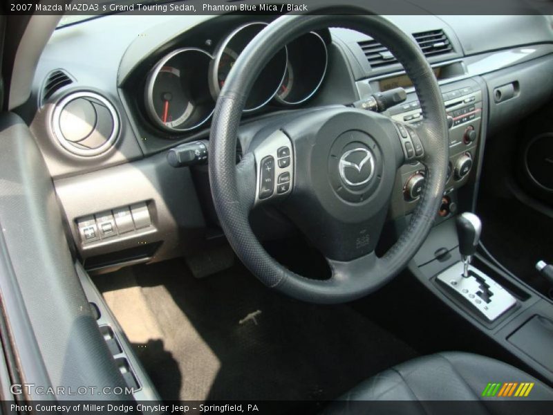 Phantom Blue Mica / Black 2007 Mazda MAZDA3 s Grand Touring Sedan