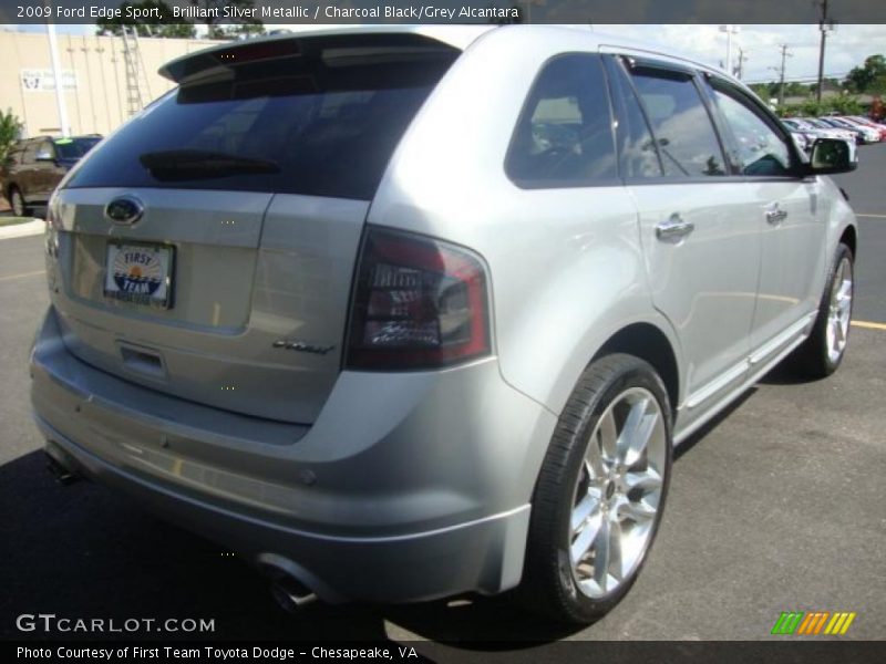 Brilliant Silver Metallic / Charcoal Black/Grey Alcantara 2009 Ford Edge Sport