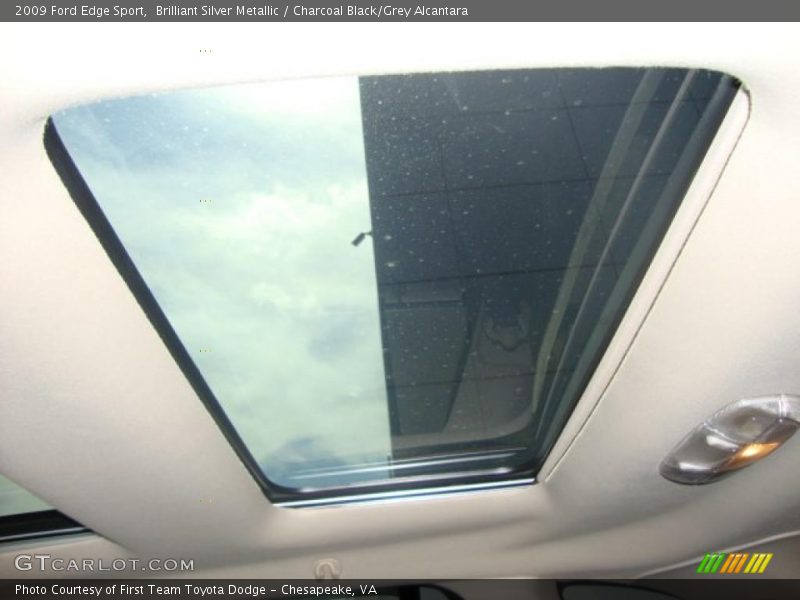 Brilliant Silver Metallic / Charcoal Black/Grey Alcantara 2009 Ford Edge Sport