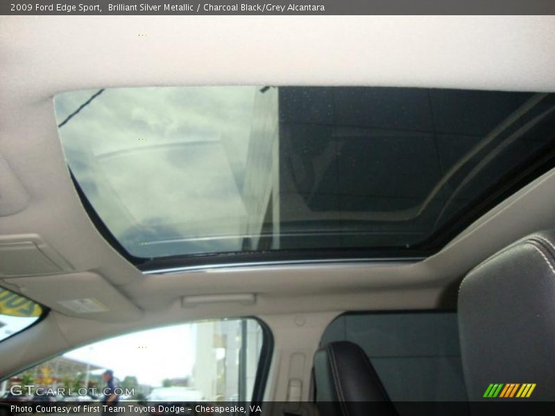 Brilliant Silver Metallic / Charcoal Black/Grey Alcantara 2009 Ford Edge Sport