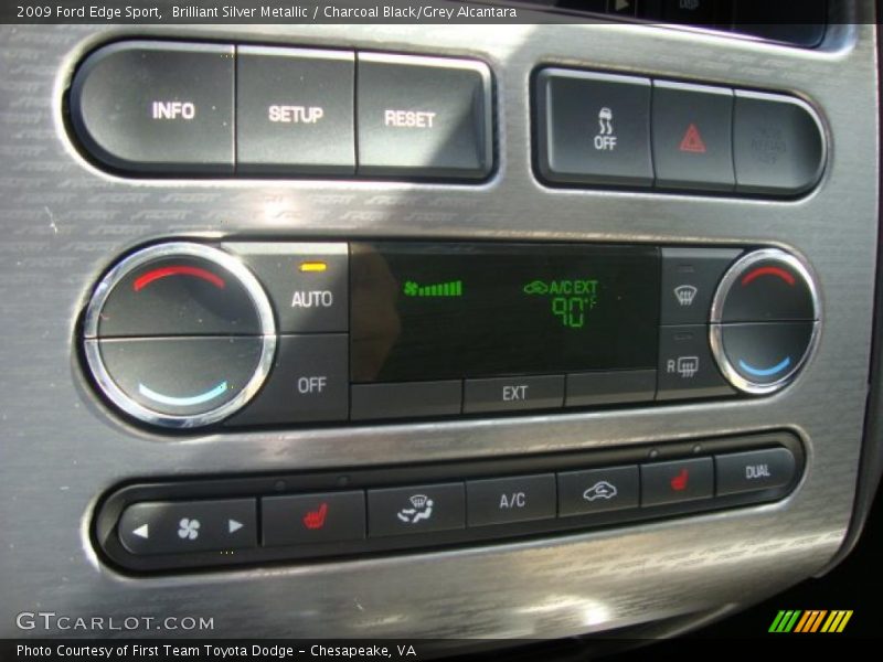 Brilliant Silver Metallic / Charcoal Black/Grey Alcantara 2009 Ford Edge Sport