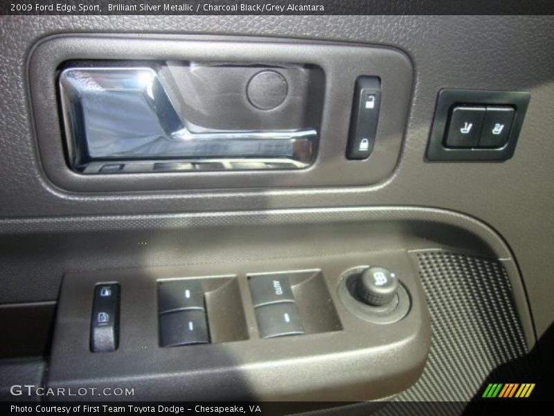 Brilliant Silver Metallic / Charcoal Black/Grey Alcantara 2009 Ford Edge Sport