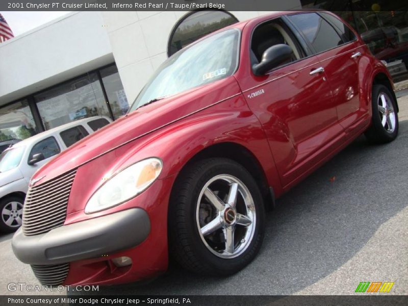 Inferno Red Pearl / Taupe/Pearl Beige 2001 Chrysler PT Cruiser Limited