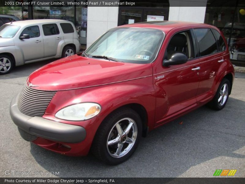 Inferno Red Pearl / Taupe/Pearl Beige 2001 Chrysler PT Cruiser Limited