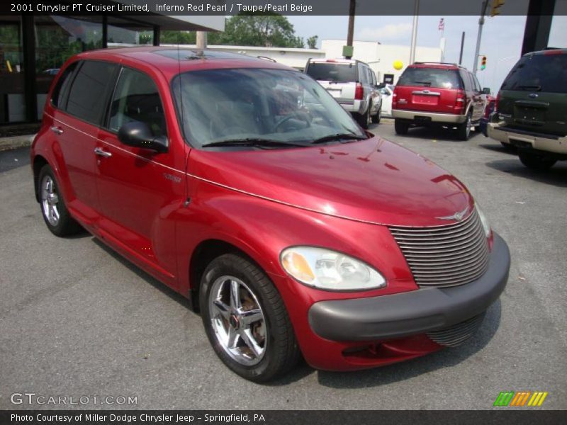Inferno Red Pearl / Taupe/Pearl Beige 2001 Chrysler PT Cruiser Limited