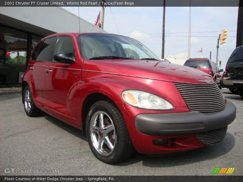 Inferno Red Pearl / Taupe/Pearl Beige 2001 Chrysler PT Cruiser Limited