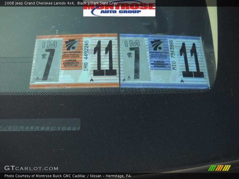 Black / Dark Slate Gray 2008 Jeep Grand Cherokee Laredo 4x4