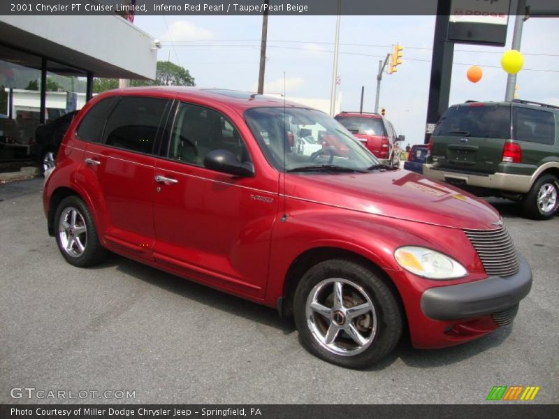 Inferno Red Pearl / Taupe/Pearl Beige 2001 Chrysler PT Cruiser Limited