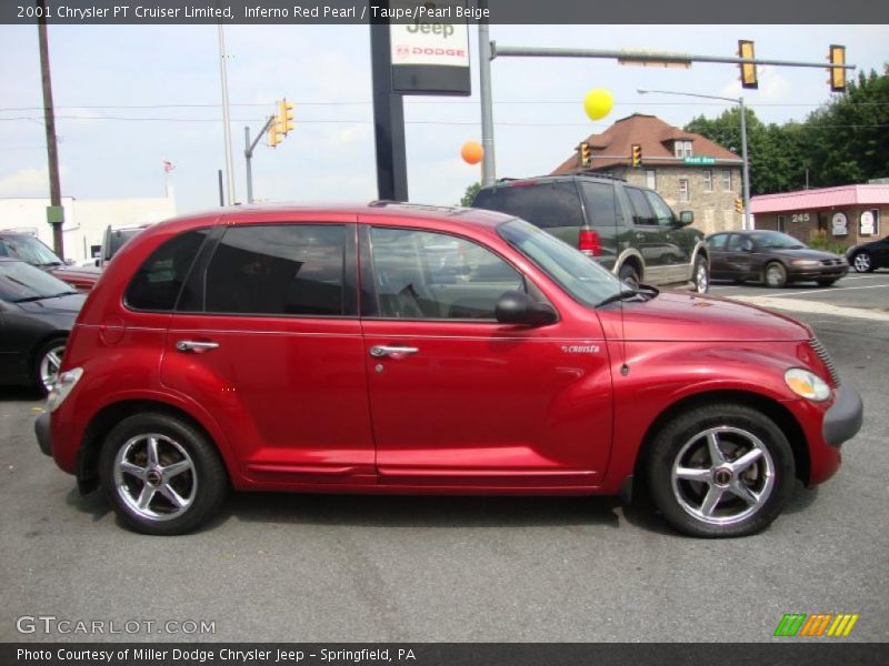 Inferno Red Pearl / Taupe/Pearl Beige 2001 Chrysler PT Cruiser Limited