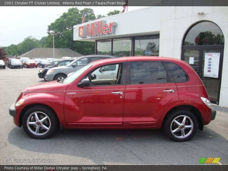 Inferno Red Pearl / Taupe/Pearl Beige 2001 Chrysler PT Cruiser Limited