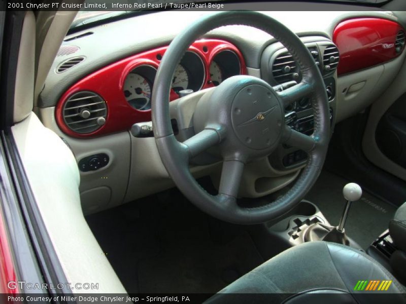 Inferno Red Pearl / Taupe/Pearl Beige 2001 Chrysler PT Cruiser Limited