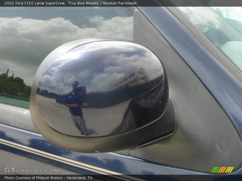 True Blue Metallic / Medium Parchment 2002 Ford F150 Lariat SuperCrew