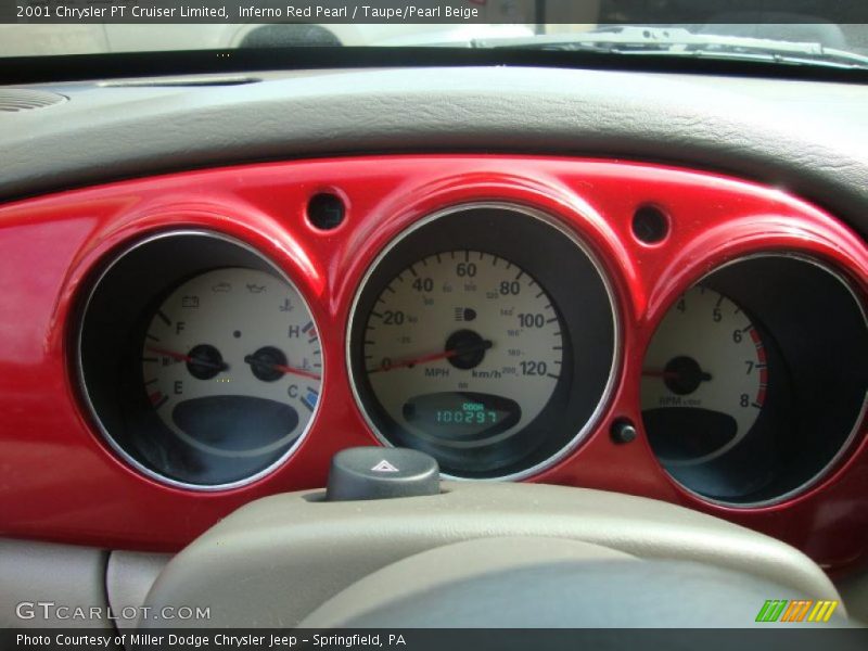 Inferno Red Pearl / Taupe/Pearl Beige 2001 Chrysler PT Cruiser Limited