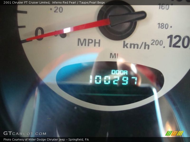 Inferno Red Pearl / Taupe/Pearl Beige 2001 Chrysler PT Cruiser Limited
