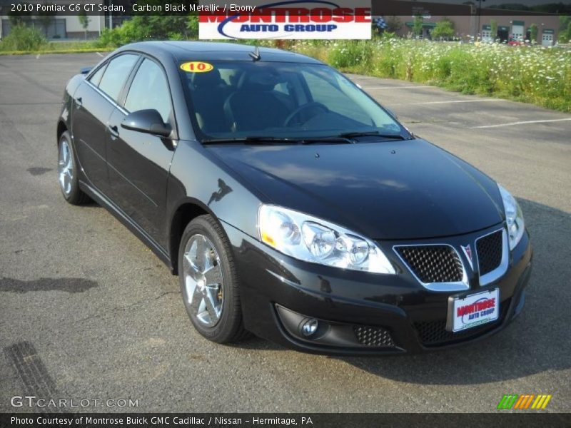 Carbon Black Metallic / Ebony 2010 Pontiac G6 GT Sedan