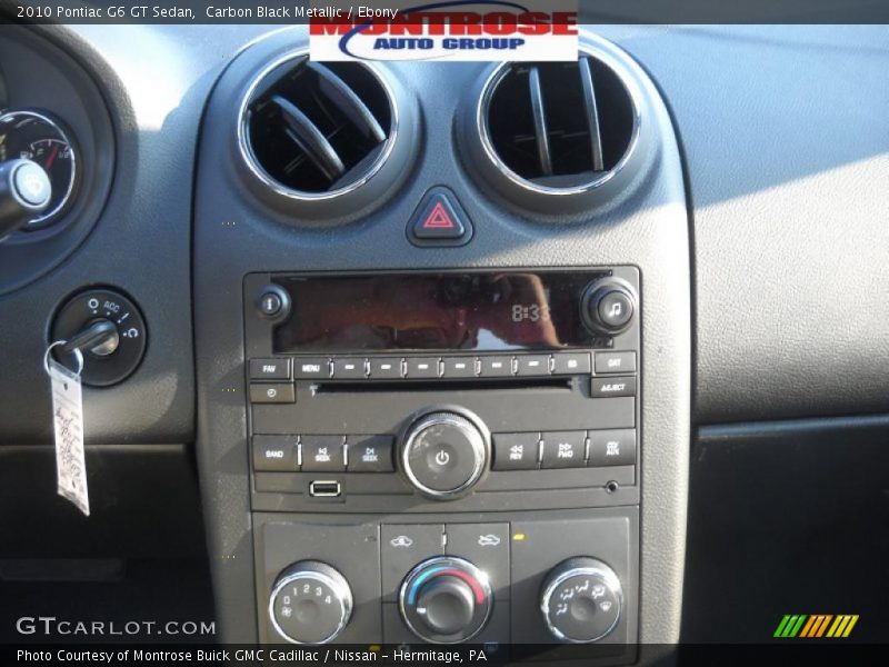 Carbon Black Metallic / Ebony 2010 Pontiac G6 GT Sedan