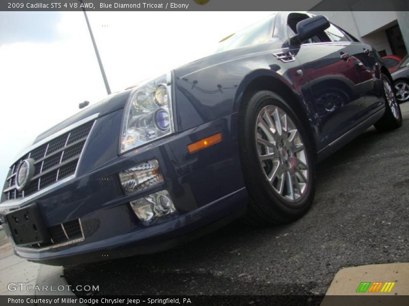Blue Diamond Tricoat / Ebony 2009 Cadillac STS 4 V8 AWD