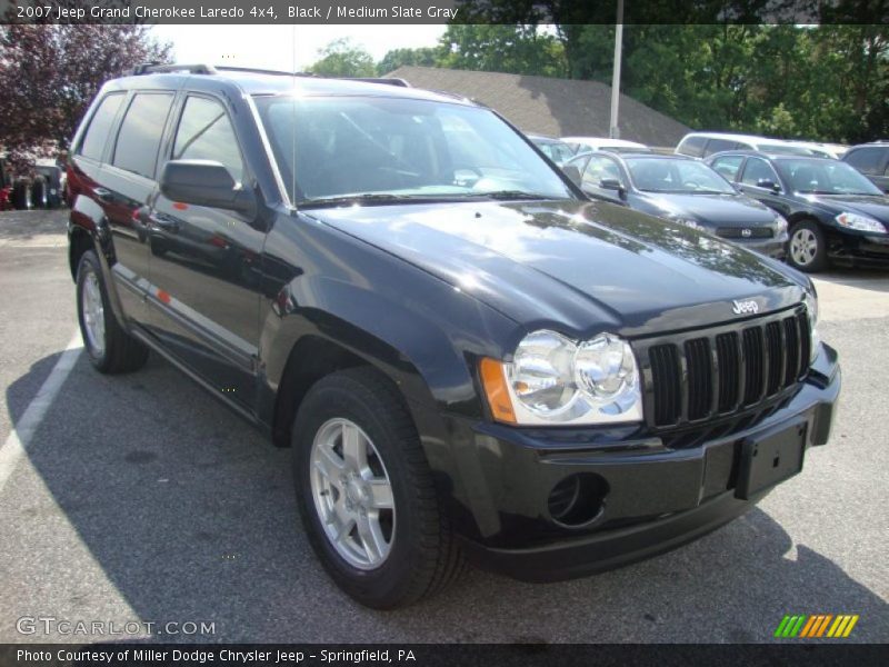 Black / Medium Slate Gray 2007 Jeep Grand Cherokee Laredo 4x4