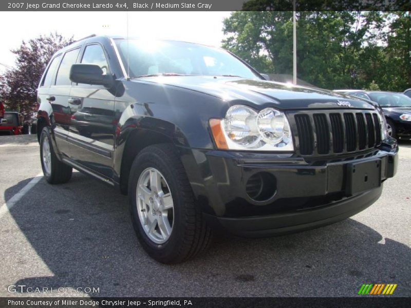 Black / Medium Slate Gray 2007 Jeep Grand Cherokee Laredo 4x4