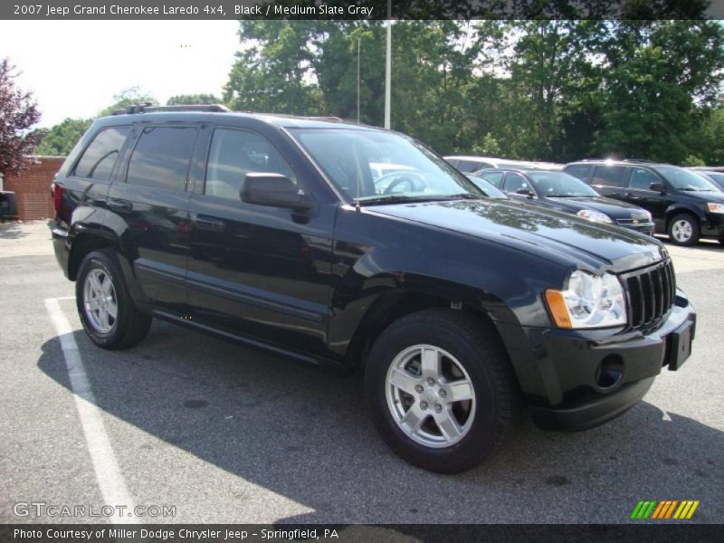 Black / Medium Slate Gray 2007 Jeep Grand Cherokee Laredo 4x4
