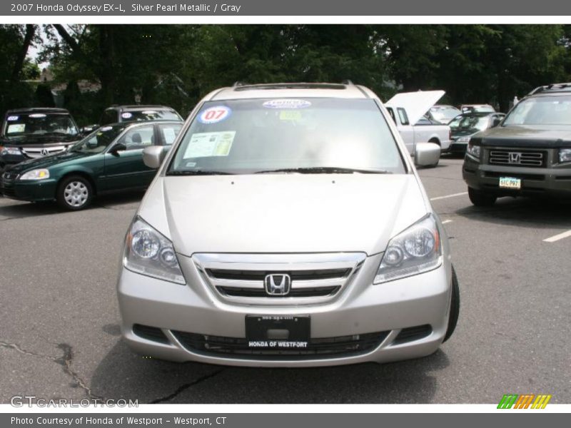 Silver Pearl Metallic / Gray 2007 Honda Odyssey EX-L