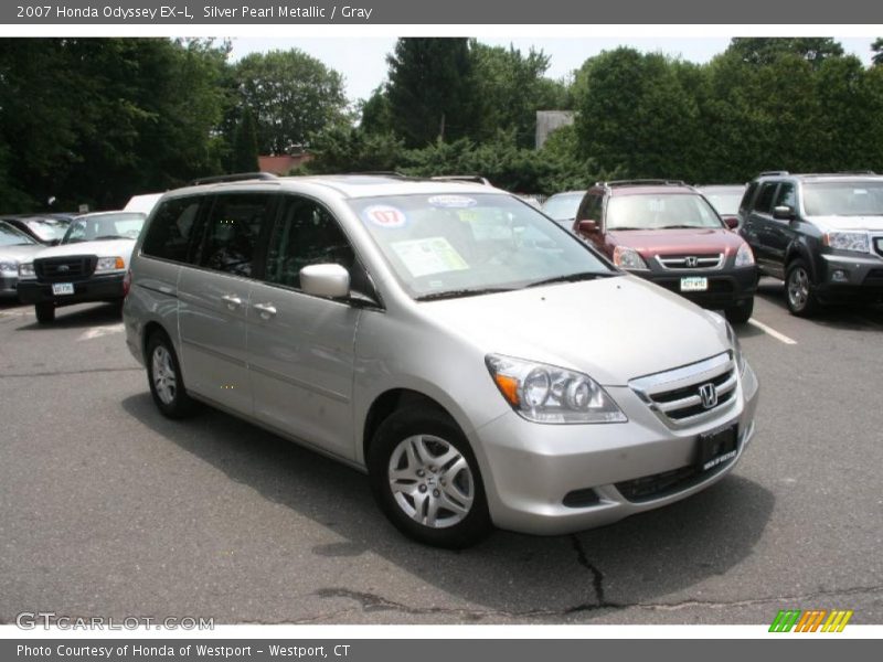 Silver Pearl Metallic / Gray 2007 Honda Odyssey EX-L