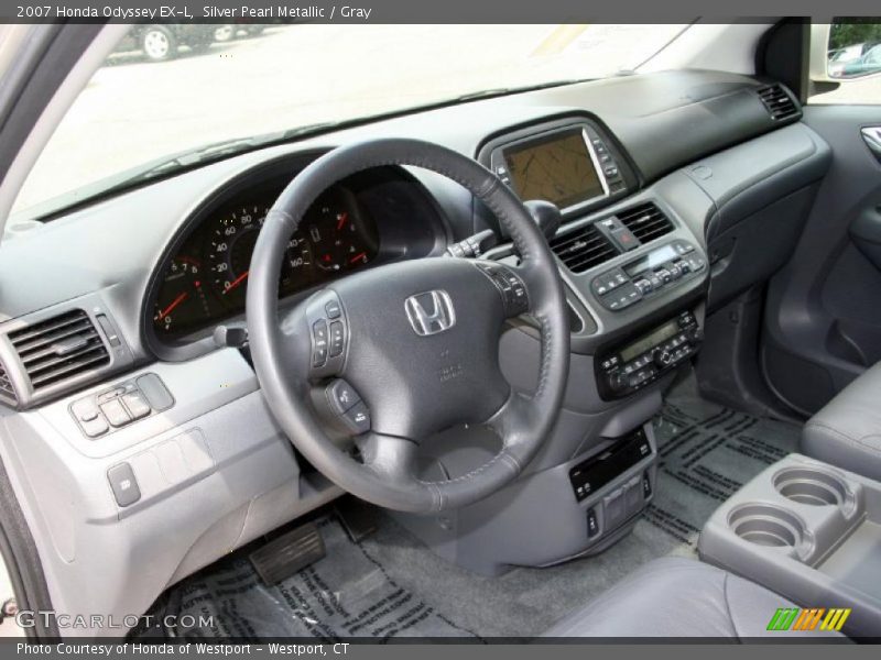 Silver Pearl Metallic / Gray 2007 Honda Odyssey EX-L