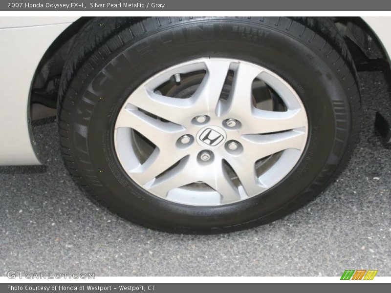 Silver Pearl Metallic / Gray 2007 Honda Odyssey EX-L
