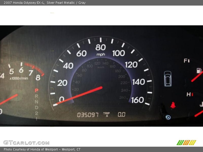 Silver Pearl Metallic / Gray 2007 Honda Odyssey EX-L