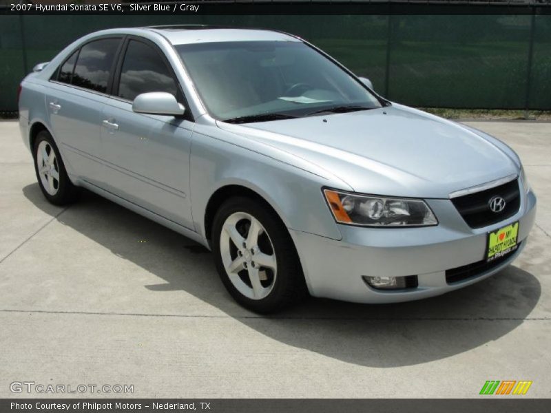 Silver Blue / Gray 2007 Hyundai Sonata SE V6