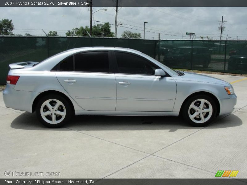 Silver Blue / Gray 2007 Hyundai Sonata SE V6