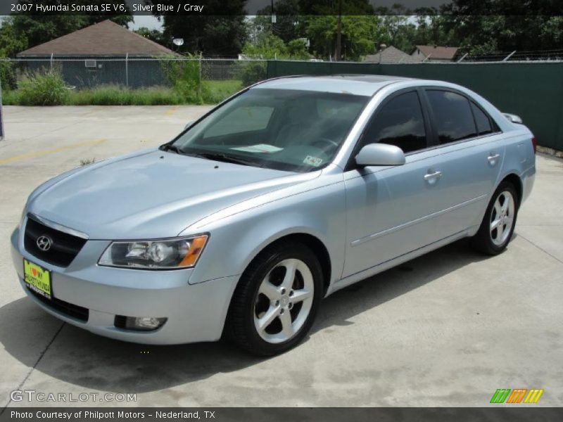 Silver Blue / Gray 2007 Hyundai Sonata SE V6