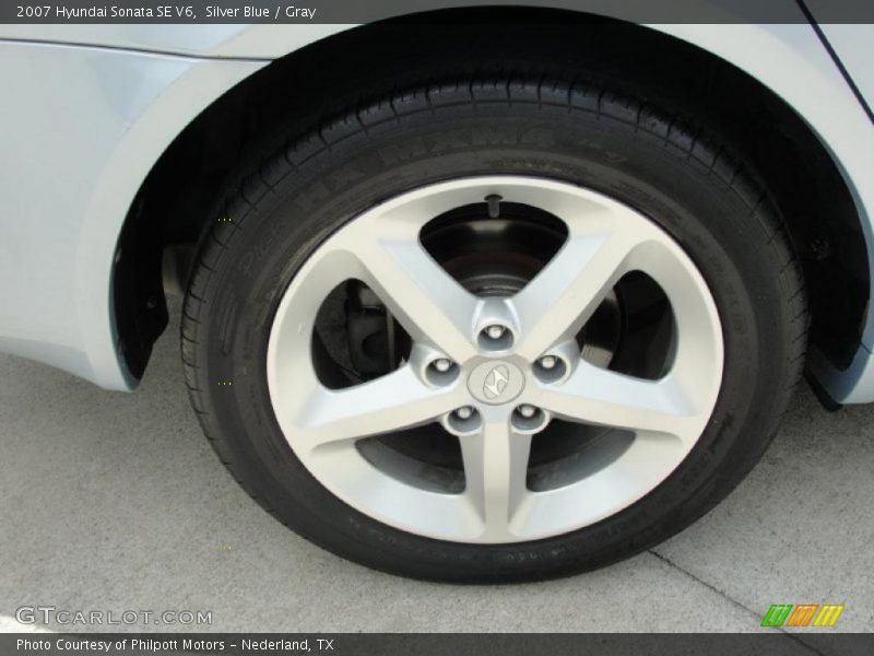 Silver Blue / Gray 2007 Hyundai Sonata SE V6