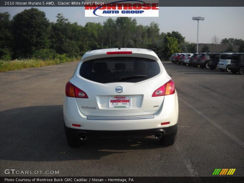 Glacier White Pearl / Beige 2010 Nissan Murano S AWD