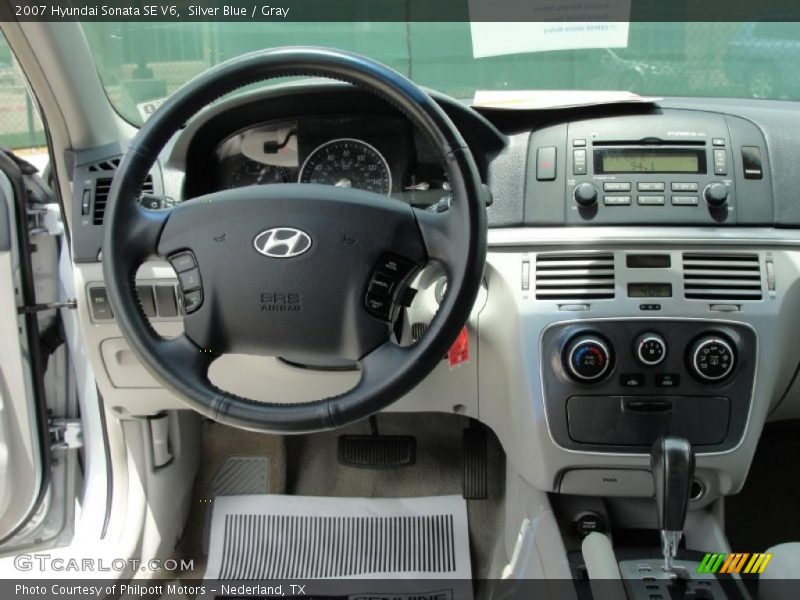 Silver Blue / Gray 2007 Hyundai Sonata SE V6