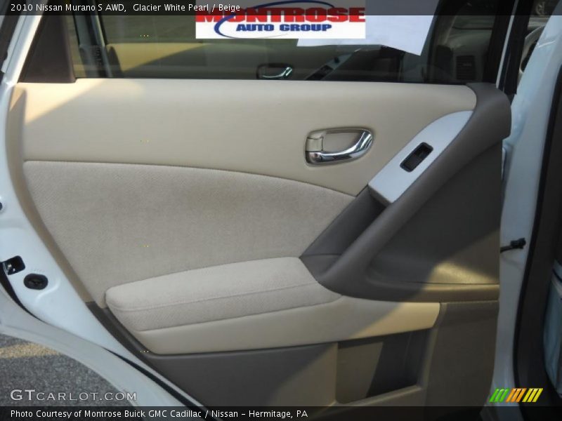 Glacier White Pearl / Beige 2010 Nissan Murano S AWD