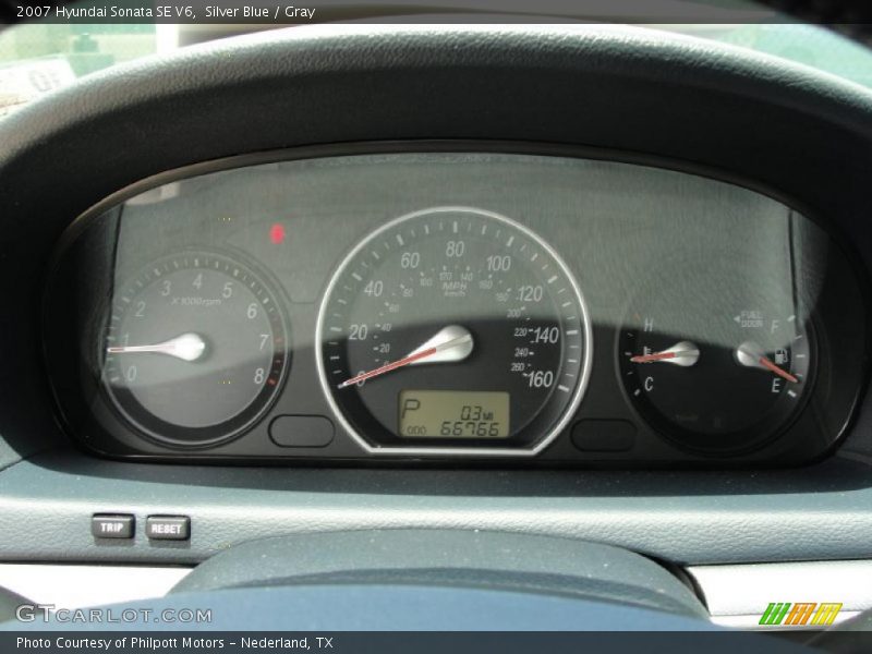 Silver Blue / Gray 2007 Hyundai Sonata SE V6