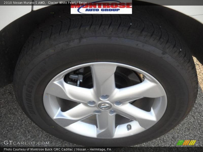 Glacier White Pearl / Beige 2010 Nissan Murano S AWD